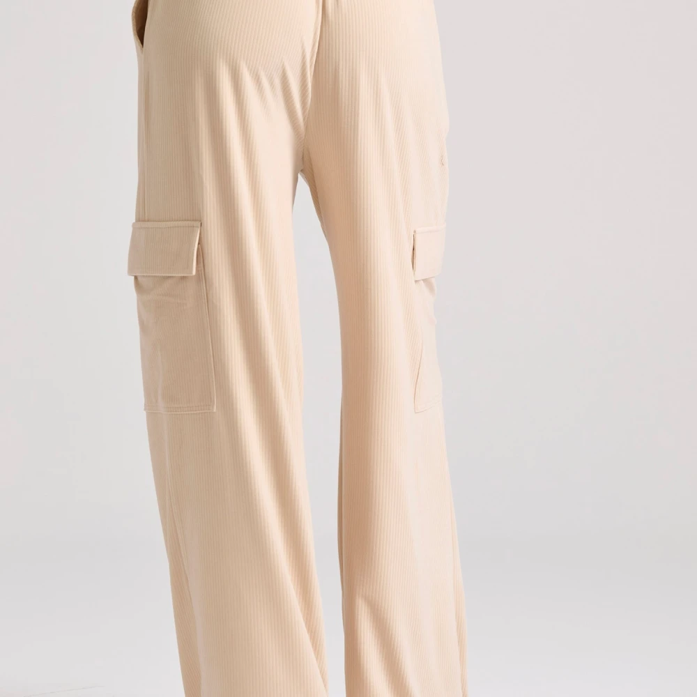 FUNKY BUDDHA Wide leg cargo παντελόνι σε βελουτέ ύφασμα