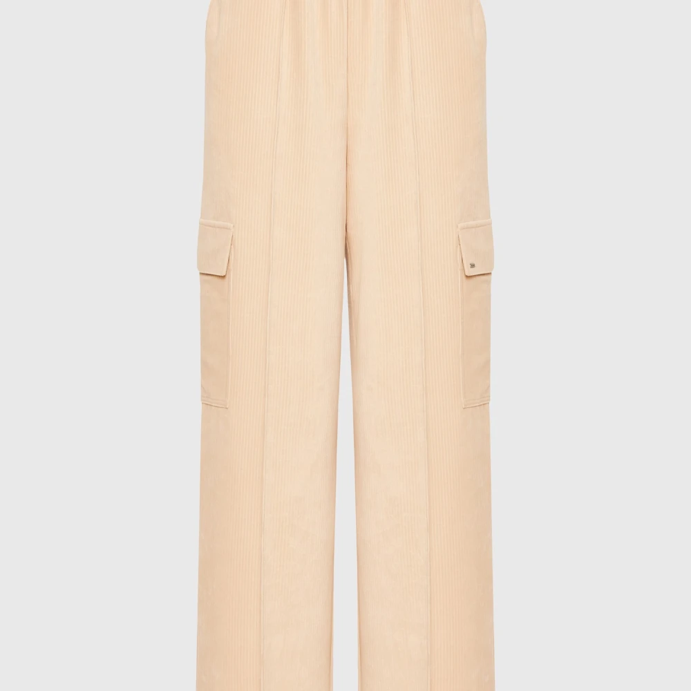FUNKY BUDDHA Wide leg cargo παντελόνι σε βελουτέ ύφασμα