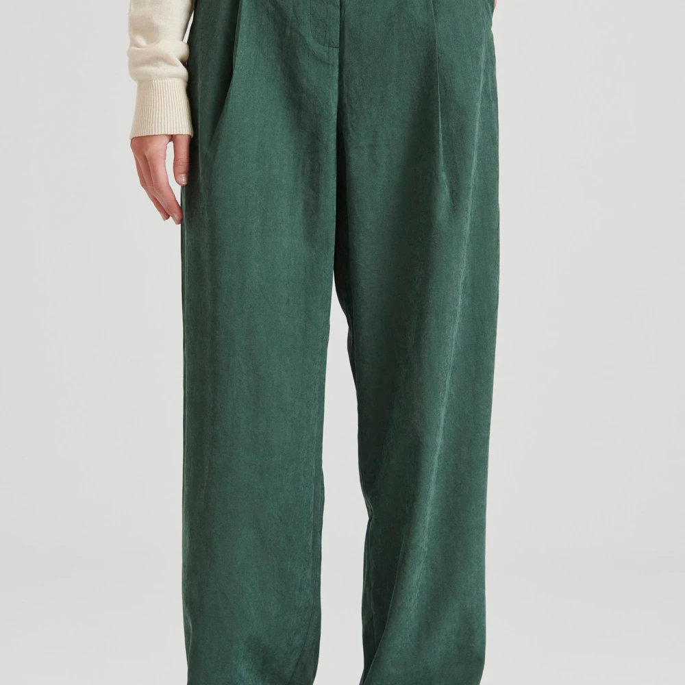 FUNKY BUDDHA Wide leg fit παντελόνι με μονή πιέτα στη μέση