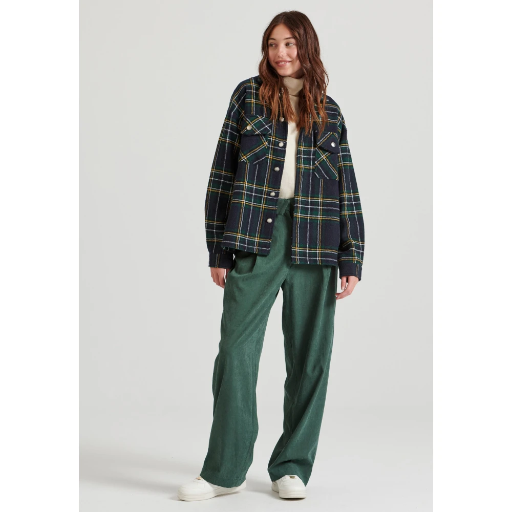 FUNKY BUDDHA Wide leg fit παντελόνι με μονή πιέτα στη μέση