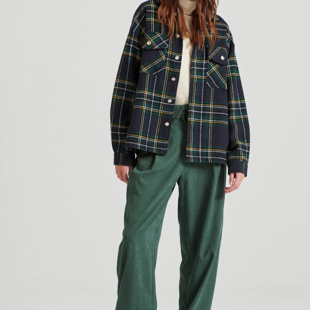 FUNKY BUDDHA Wide leg fit παντελόνι με μονή πιέτα στη μέση