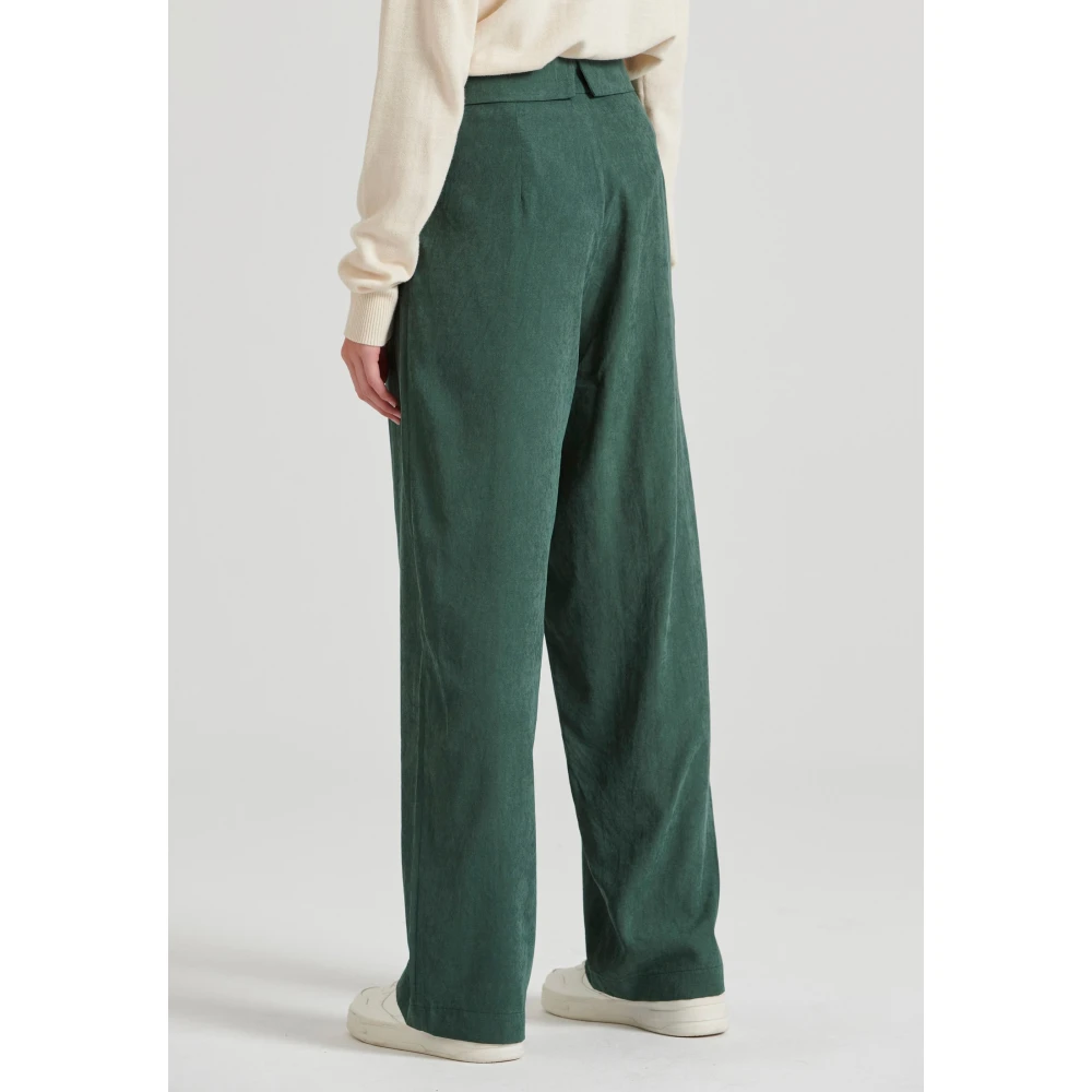 FUNKY BUDDHA Wide leg fit παντελόνι με μονή πιέτα στη μέση