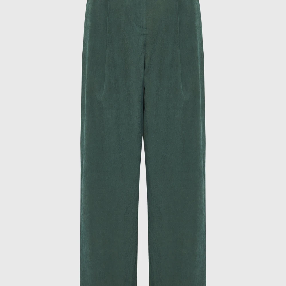 FUNKY BUDDHA Wide leg fit παντελόνι με μονή πιέτα στη μέση