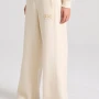 FUNKY BUDDHA Wide leg fit παντελόνι φόρμας με branded κέντημα