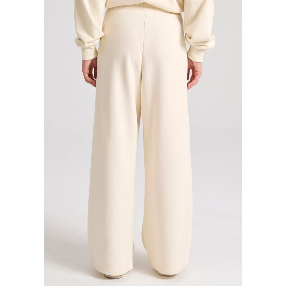 FUNKY BUDDHA Wide leg fit παντελόνι φόρμας με branded κέντημα