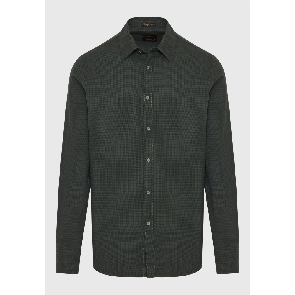 FUNKY BUDDHA Yarn dyed πουκάμισο με micro-checked pattern