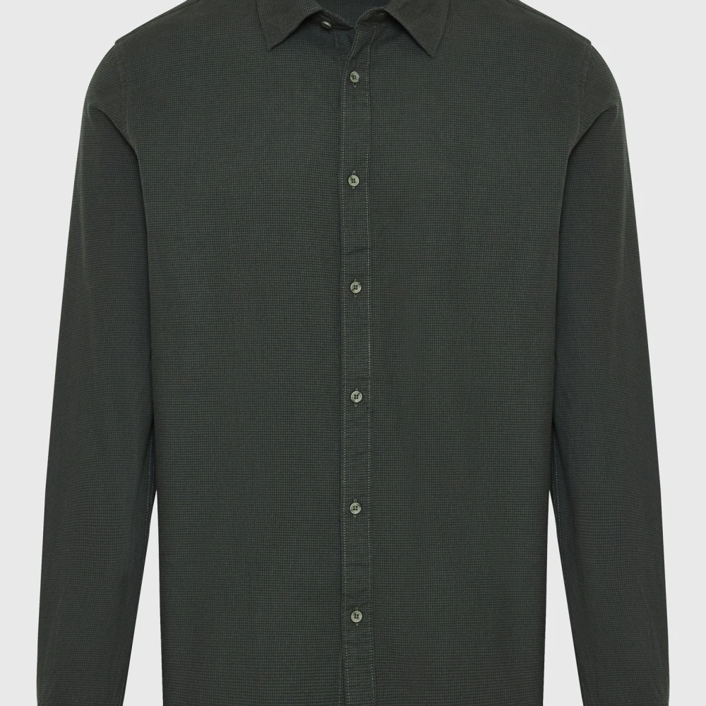 FUNKY BUDDHA Yarn dyed πουκάμισο με micro-checked pattern