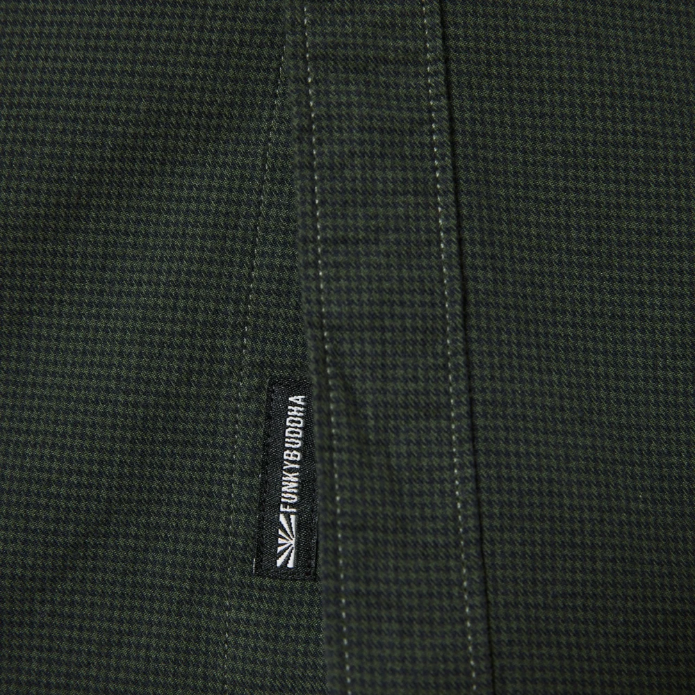 FUNKY BUDDHA Yarn dyed πουκάμισο με micro-checked pattern