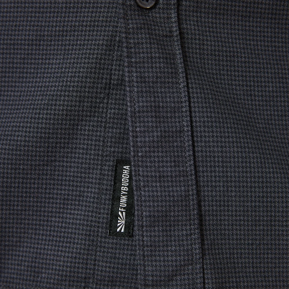 FUNKY BUDDHA Yarn dyed πουκάμισο με micro-checked pattern