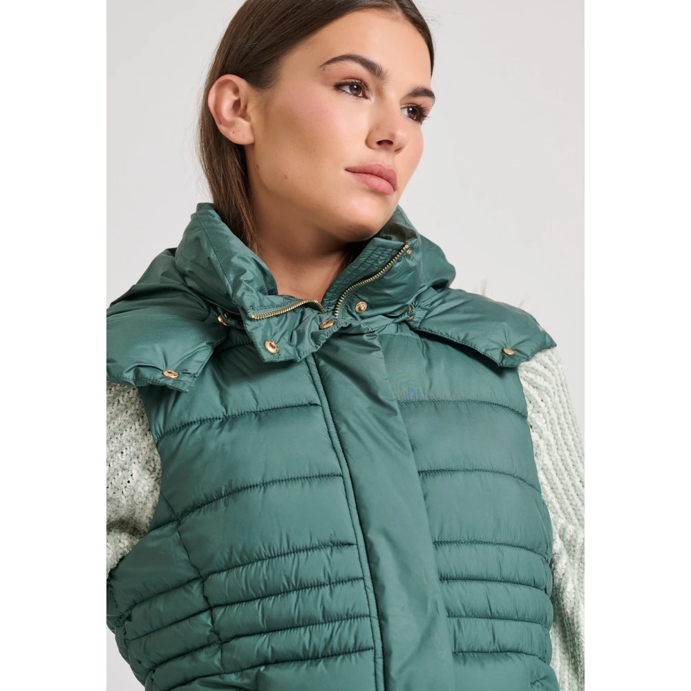 FUNKY BUDDHA Αμάνικο καπιτονέ puffer μπουφάν με αποσπώμενη γούν