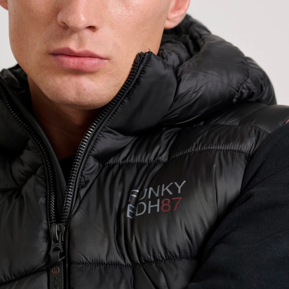 FUNKY BUDDHA Αμάνικο καπιτονέ μπουφάν με αποσπώμενη κουκούλα