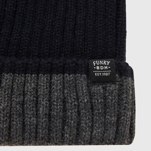 FUNKY BUDDHA Ανδικός σκούφος σε δίχρωμη πλέξη