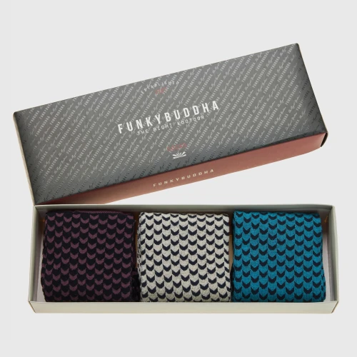 FUNKY BUDDHA Ανδρικές κάλτσες (σετ 3 τεμ.)