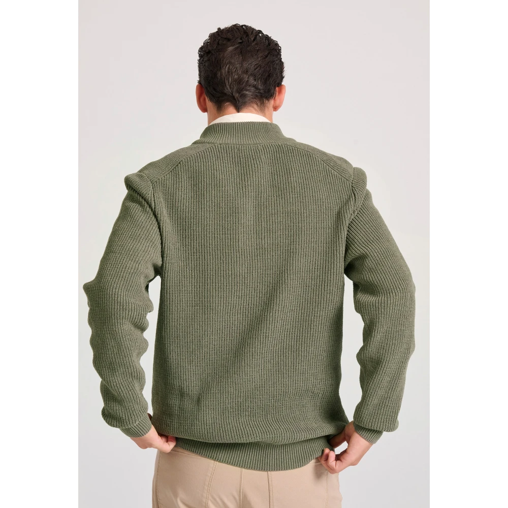 FUNKY BUDDHA Ανδρική casual half-zip πλεκτή μπλούζα