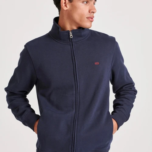 FUNKY BUDDHA Ανδρική ζακέτα φούτερ με ψηλή λαιμόκοψη