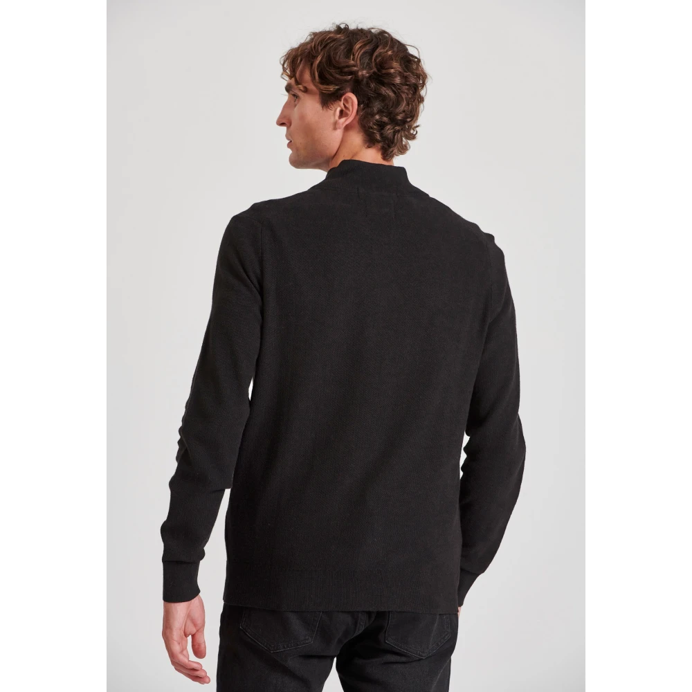 FUNKY BUDDHA Ανδρική πλεκτή ζακέτα με rubber label