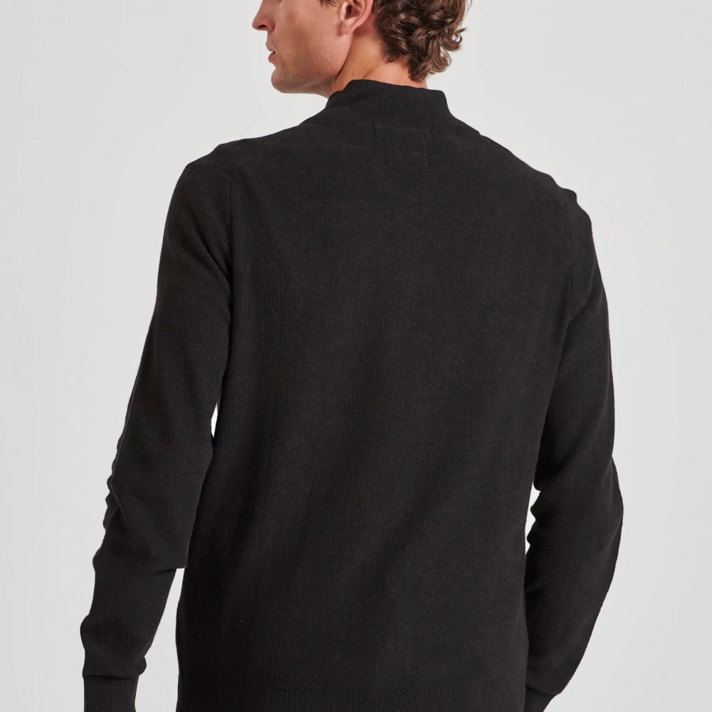 FUNKY BUDDHA Ανδρική πλεκτή ζακέτα με rubber label