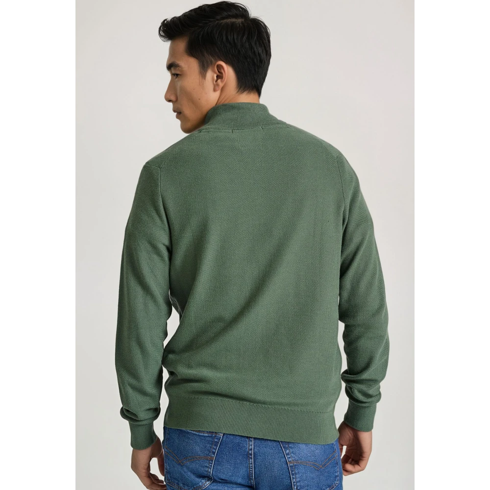 FUNKY BUDDHA Ανδρική πλεκτή ζακέτα με rubber label