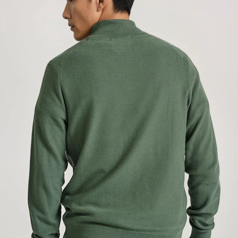 FUNKY BUDDHA Ανδρική πλεκτή ζακέτα με rubber label