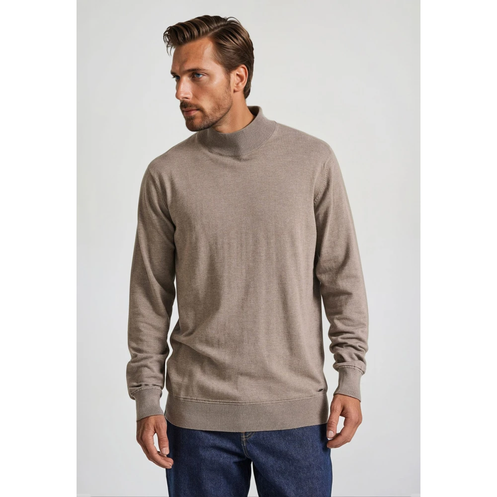 FUNKY BUDDHA Ανδρική πλεκτή μπλούζα με ψηλή λαιμόκοψη