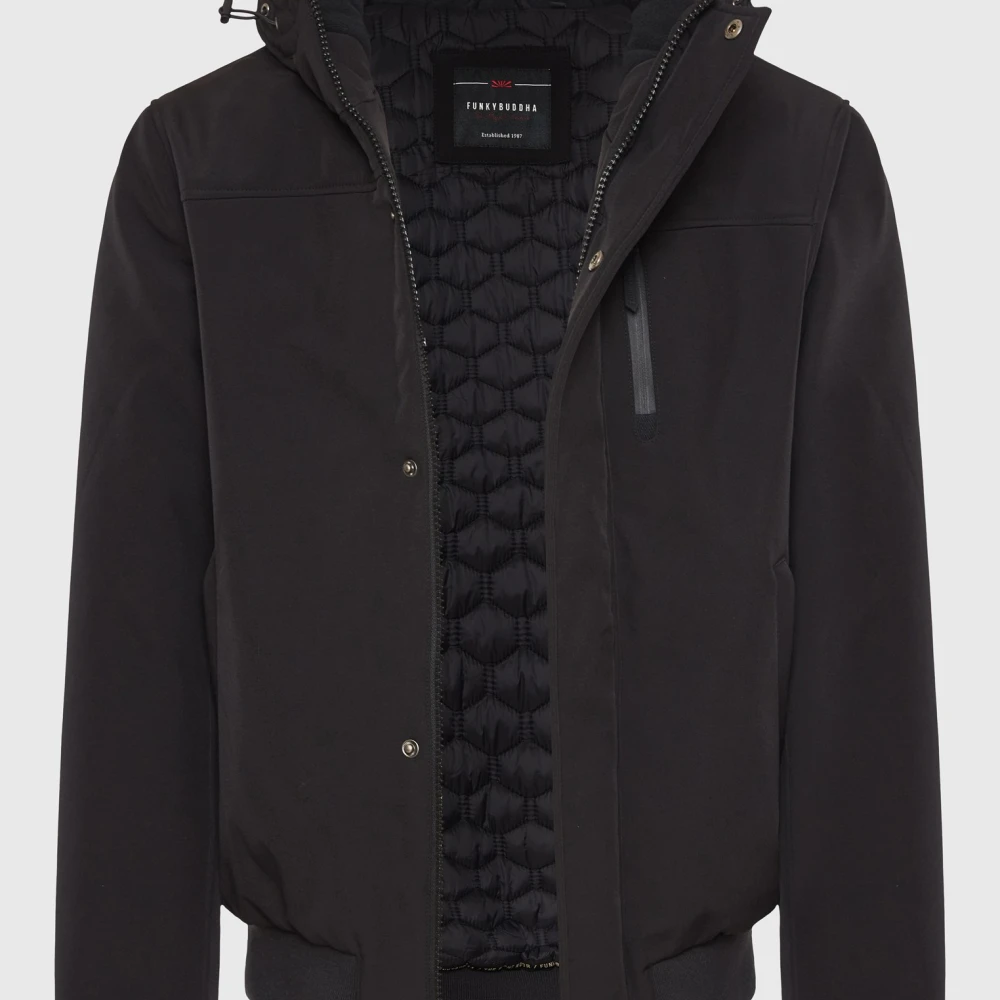 FUNKY BUDDHA Ανδρικό bomber μπουφάν με κουκούλα