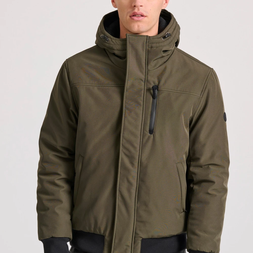 FUNKY BUDDHA Ανδρικό bomber μπουφάν με κουκούλα