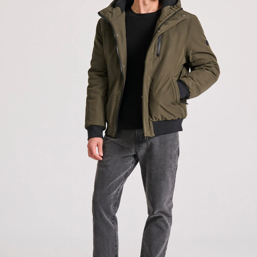 FUNKY BUDDHA Ανδρικό bomber μπουφάν με κουκούλα