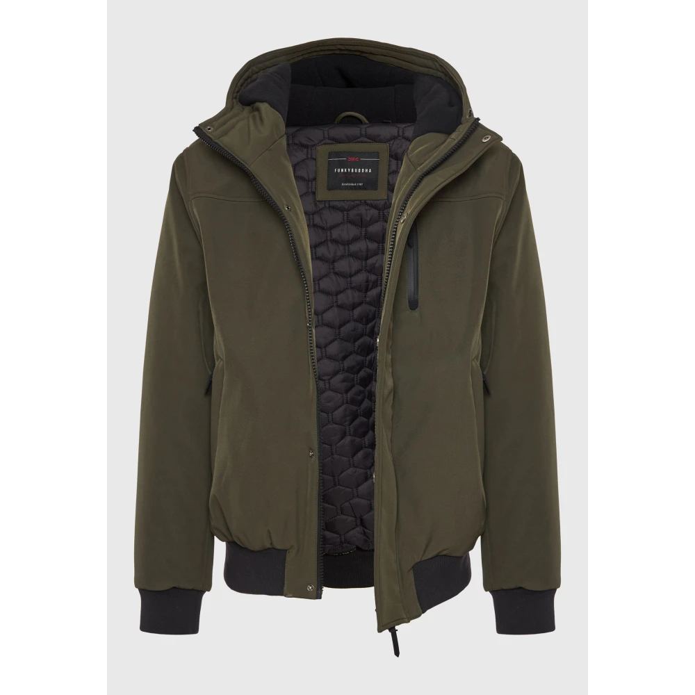 FUNKY BUDDHA Ανδρικό bomber μπουφάν με κουκούλα