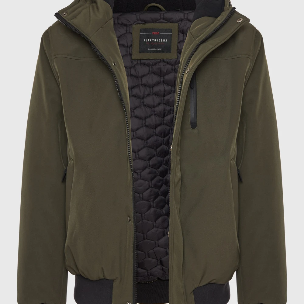 FUNKY BUDDHA Ανδρικό bomber μπουφάν με κουκούλα