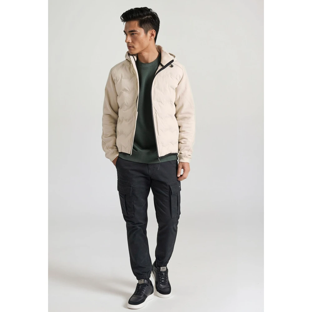 FUNKY BUDDHA Ανδρικό casual μπουφάν με καπιτονέ επένδυση