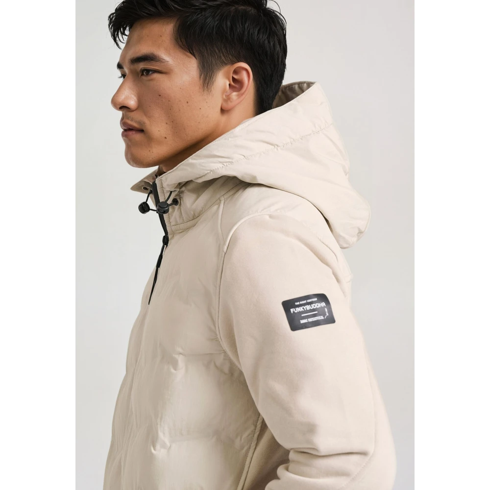 FUNKY BUDDHA Ανδρικό casual μπουφάν με καπιτονέ επένδυση