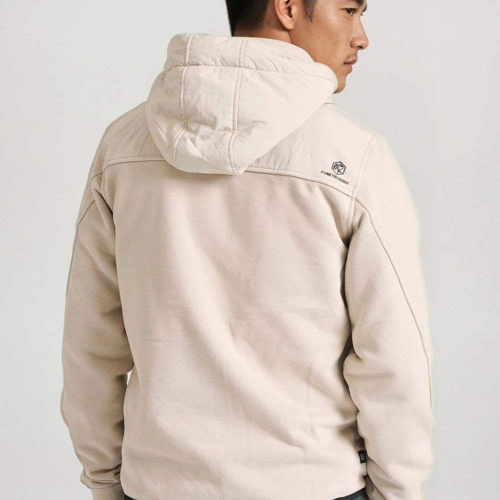 FUNKY BUDDHA Ανδρικό casual μπουφάν με καπιτονέ επένδυση