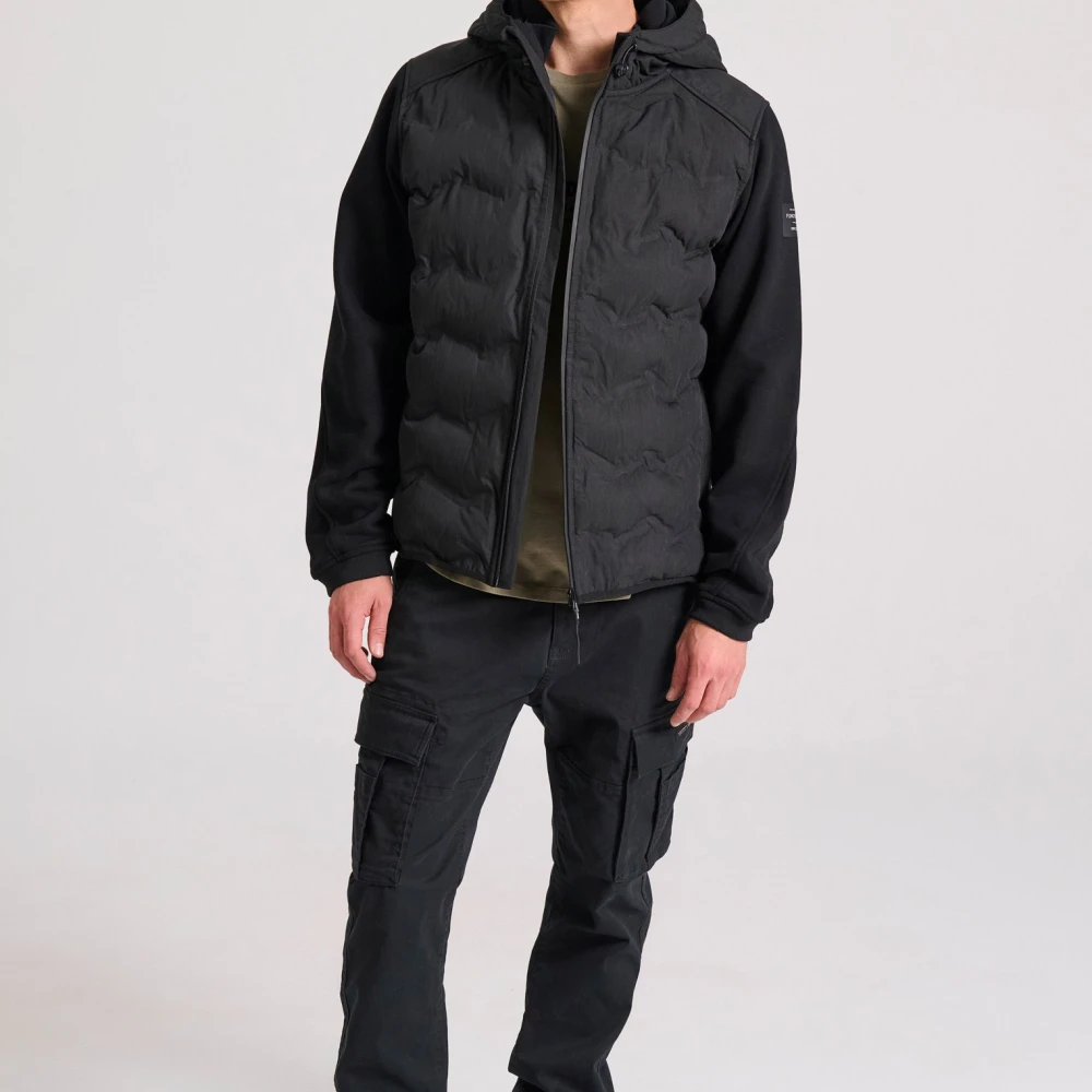 FUNKY BUDDHA Ανδρικό casual μπουφάν με καπιτονέ επένδυση