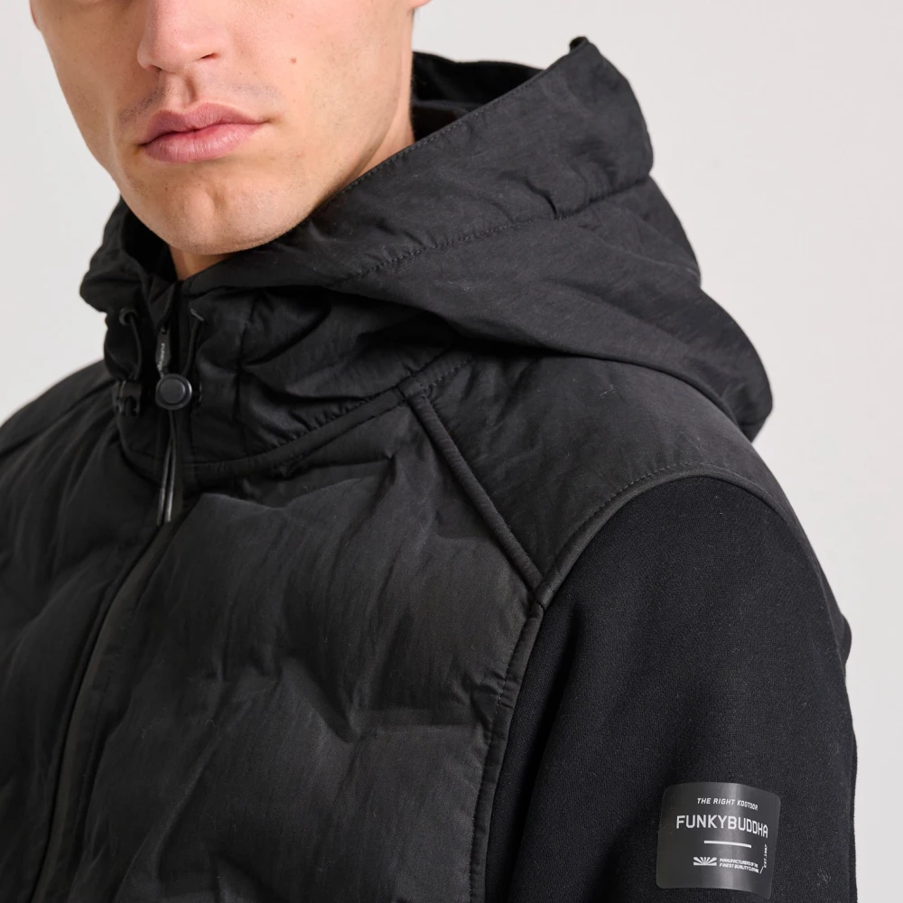 FUNKY BUDDHA Ανδρικό casual μπουφάν με καπιτονέ επένδυση