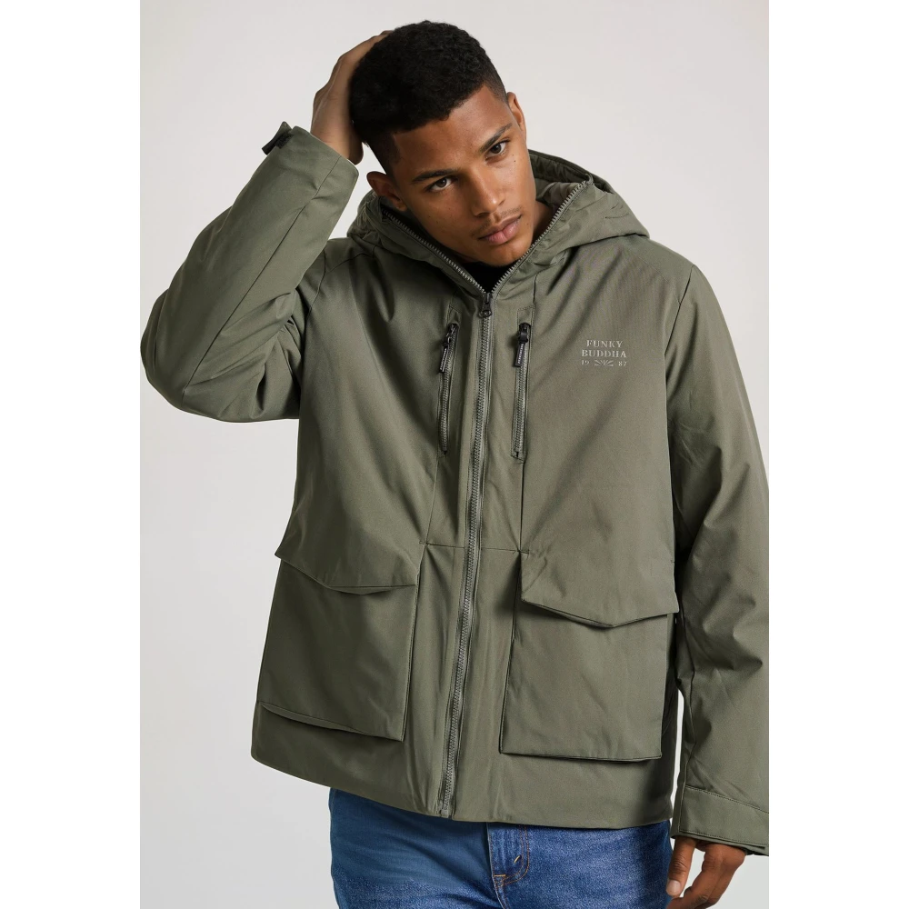 FUNKY BUDDHA Ανδρικό casual μπουφάν με κουκούλα