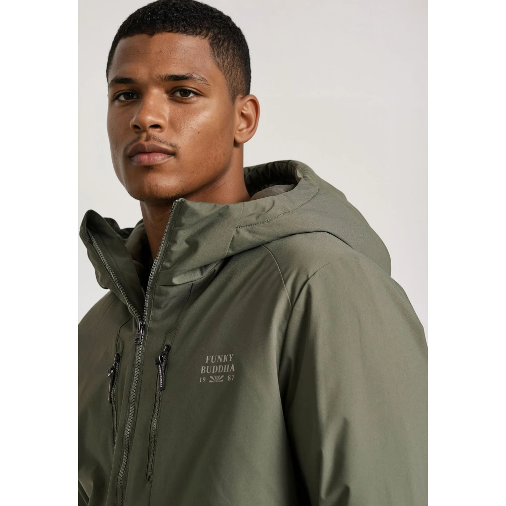 FUNKY BUDDHA Ανδρικό casual μπουφάν με κουκούλα