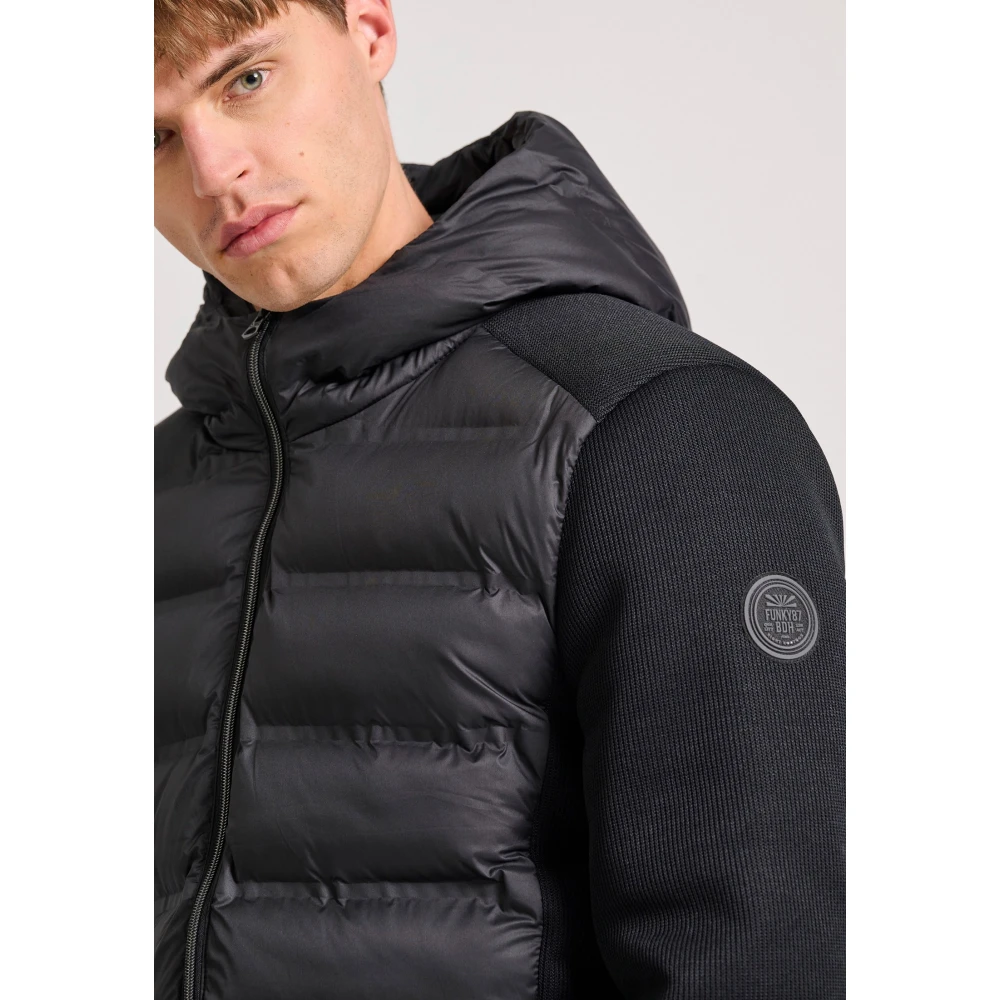 FUNKY BUDDHA Ανδρικό casual μπουφάν σε rib ύφανση