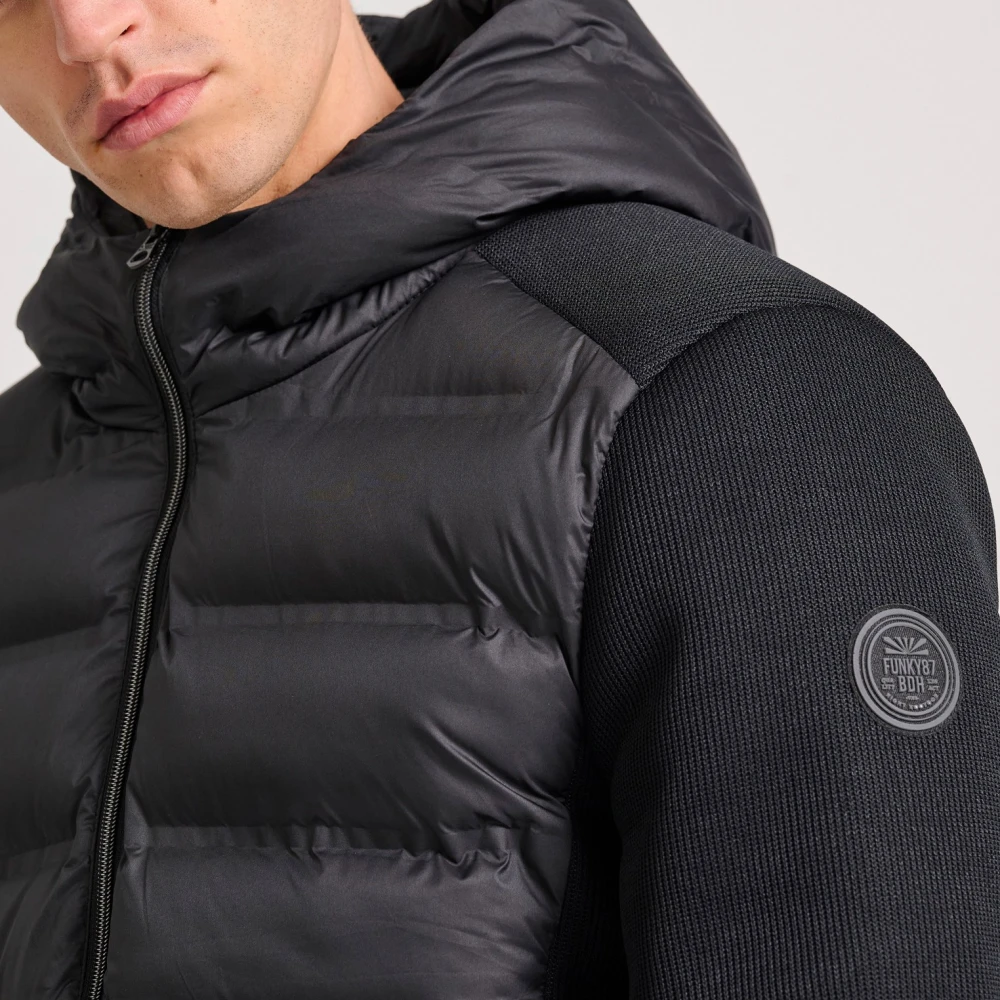 FUNKY BUDDHA Ανδρικό casual μπουφάν σε rib ύφανση
