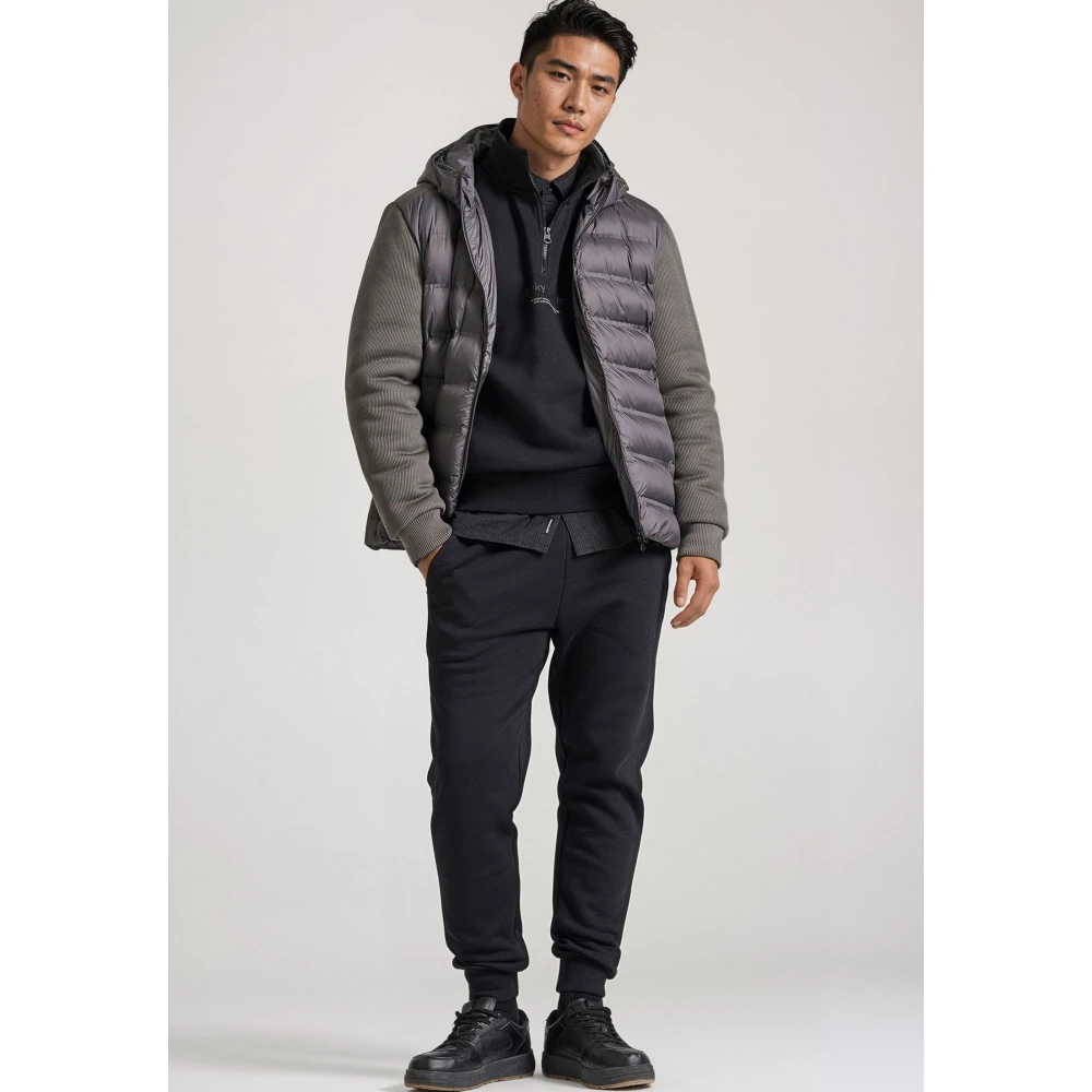 FUNKY BUDDHA Ανδρικό casual μπουφάν σε rib ύφανση