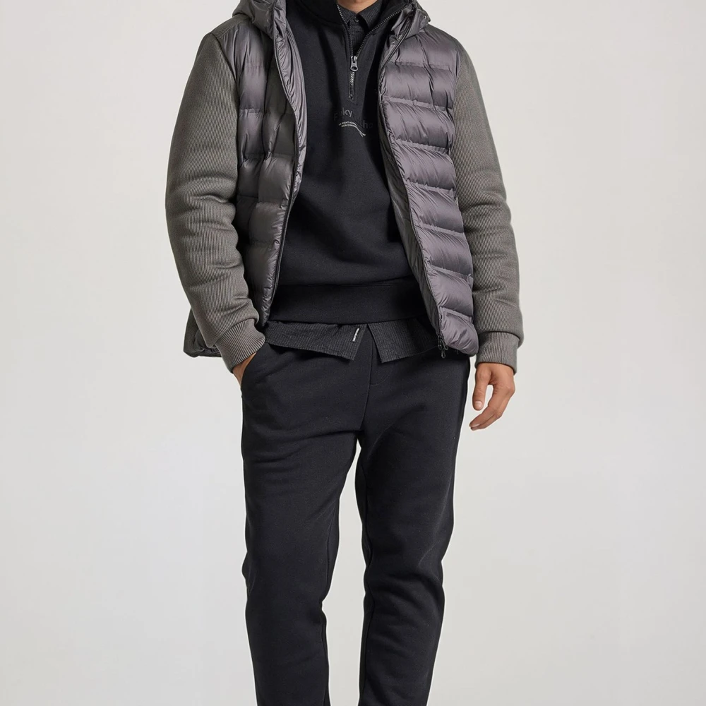 FUNKY BUDDHA Ανδρικό casual μπουφάν σε rib ύφανση