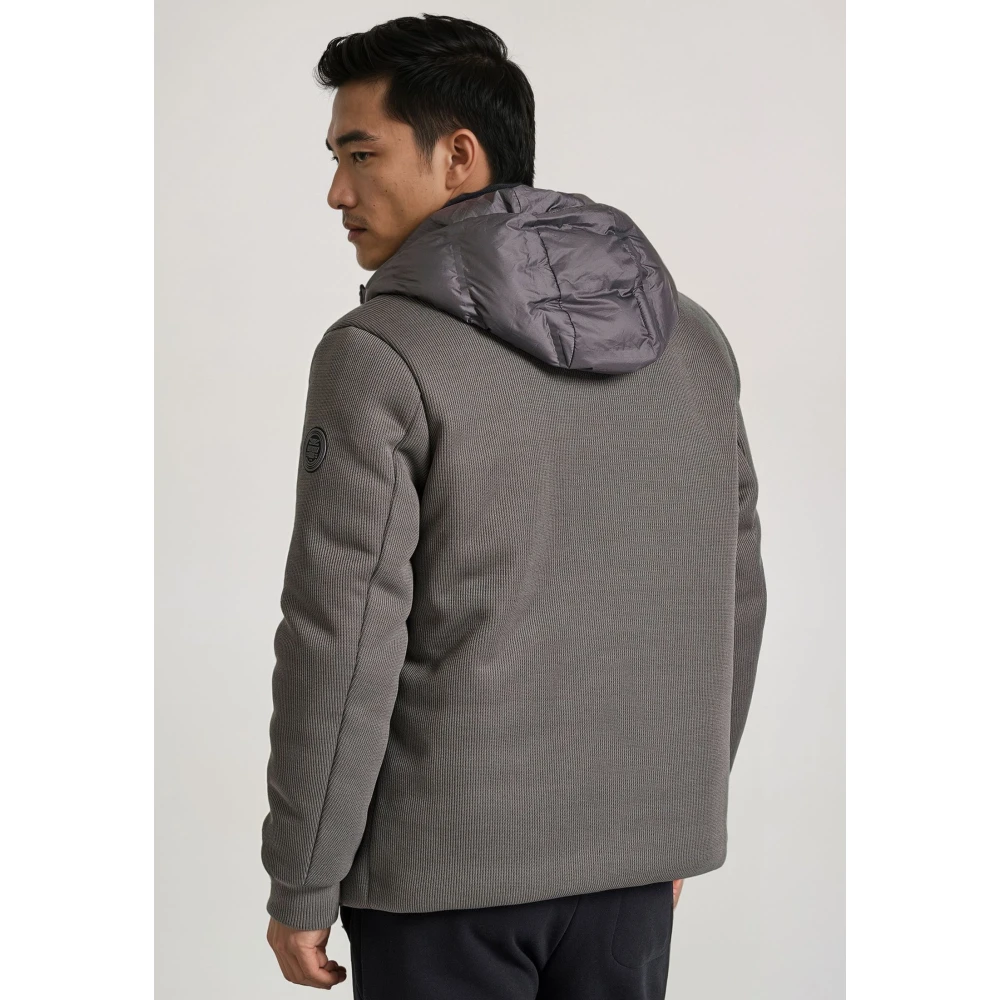 FUNKY BUDDHA Ανδρικό casual μπουφάν σε rib ύφανση
