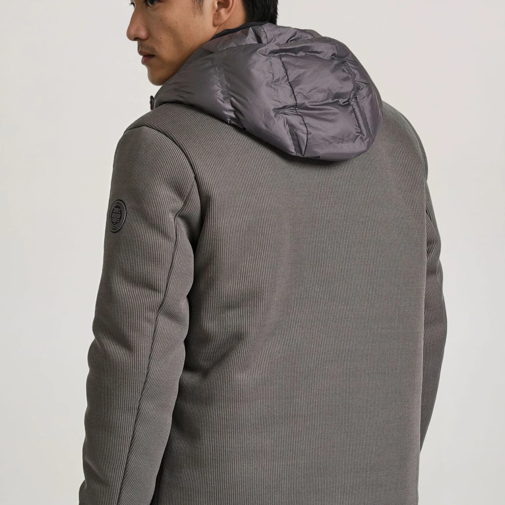 FUNKY BUDDHA Ανδρικό casual μπουφάν σε rib ύφανση