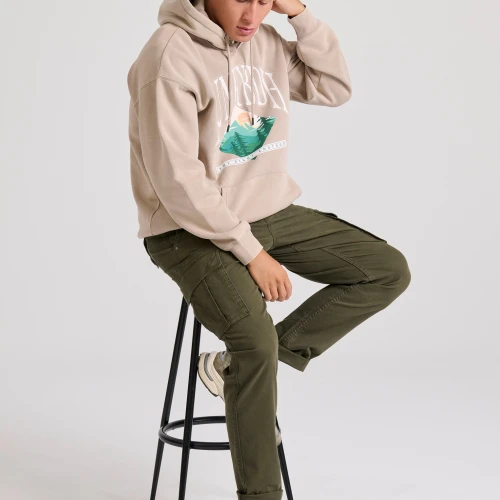 FUNKY BUDDHA Ανδρικό comfort cargo παντελόνι - The essentials