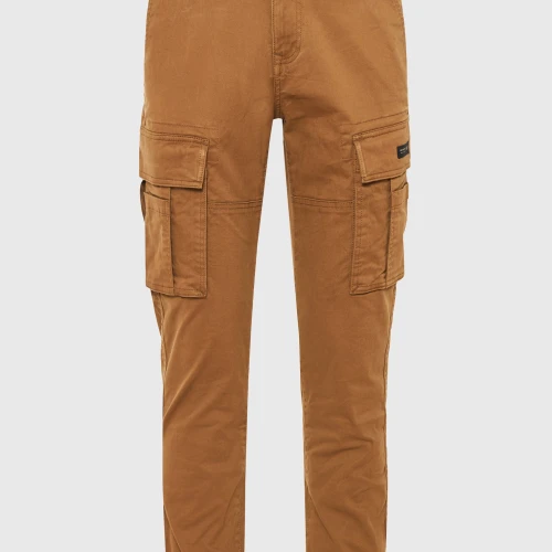 FUNKY BUDDHA Ανδρικό comfort cargo παντελόνι με cuffed τελείωμα