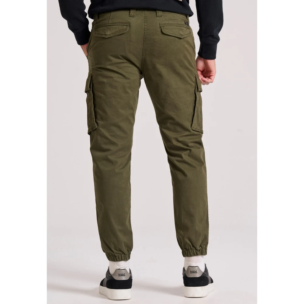 FUNKY BUDDHA Ανδρικό comfort cargo παντελόνι με cuffed τελείωμα