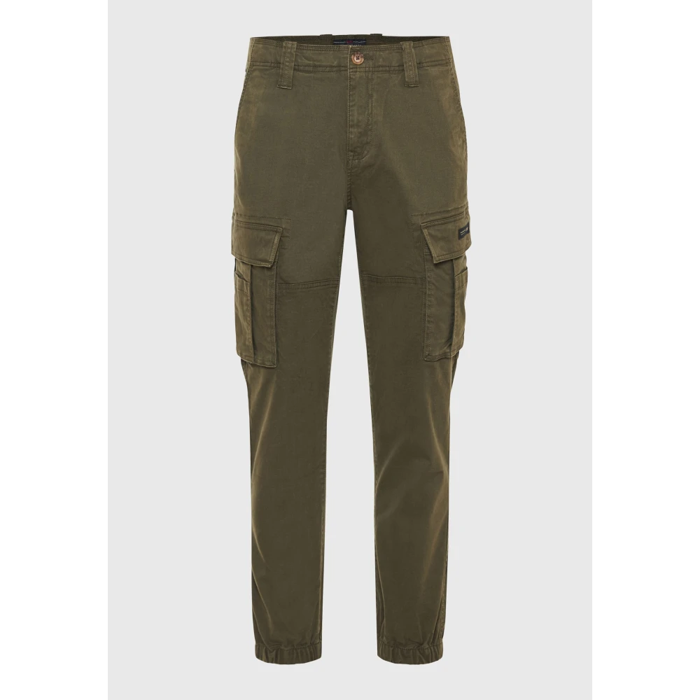 FUNKY BUDDHA Ανδρικό comfort cargo παντελόνι με cuffed τελείωμα