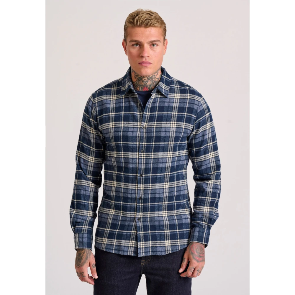 FUNKY BUDDHA Ανδρικό flannel καρό πουκάμισο