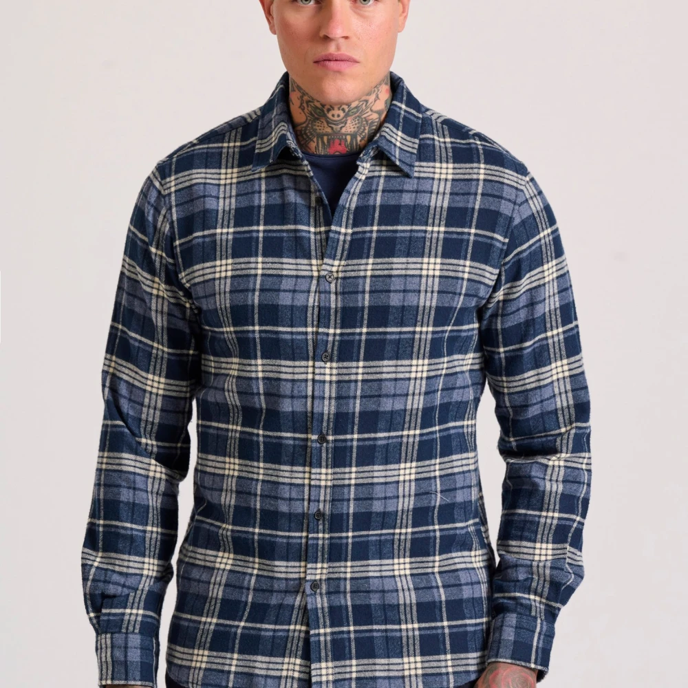 FUNKY BUDDHA Ανδρικό flannel καρό πουκάμισο