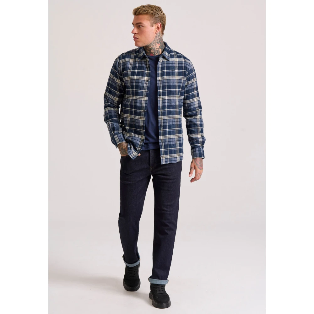 FUNKY BUDDHA Ανδρικό flannel καρό πουκάμισο