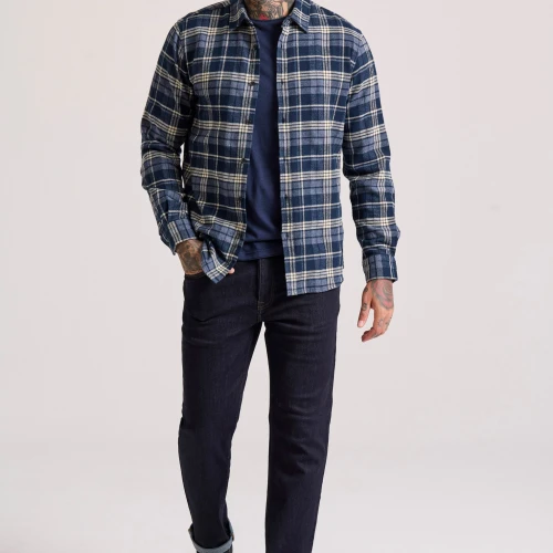 FUNKY BUDDHA Ανδρικό flannel καρό πουκάμισο